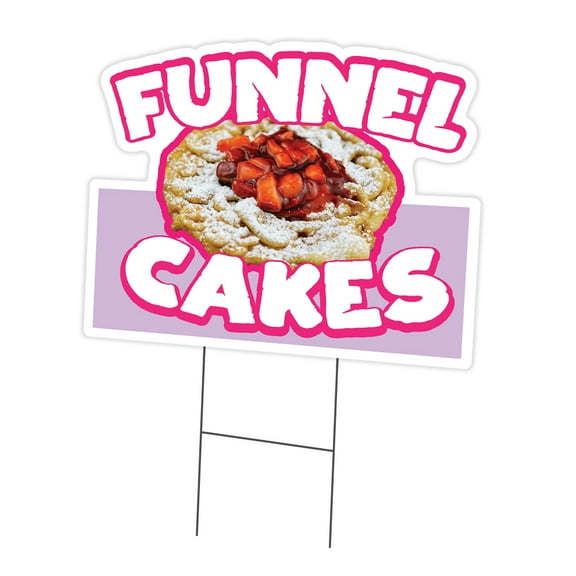 SignMission C-DC-1216-DS-Funnel Cakes 219 12 x 16 in. Yard Sign & Stake - Funnel Cakes 2