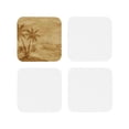 thumbnail image 2 of Disketp Retro Palm Tree Funny Coasters,4 Pcs Leather Coasters With Holder, Perfect Housewarming Hostess Gifts,Protect Furniture From Water Marks Scratch, 2 of 9