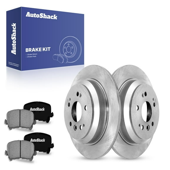 AutoShack 12.99" (330 mm) Rear Solid Brake Rotors   Ceramic Brake Pads | Replacement for 2016-2022 Honda Pilot 2017-2025 Honda Ridgeline | 6-PC Brake Kit