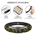 thumbnail image 6 of Goofa Bees and Sunflowers Pattern Elastic Stretch Steering Wheel Cover,Universal 15 inch, Microfiber Breathable Ice Silk, Anti-Slip, Odorless, Easy Carry, 6 of 8
