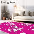 thumbnail image 2 of ODIKA 5x7 Machine Washable Non-Slip Area Rug, Nocturnal Garden Blooms with Glowing Moonbeam Rays Ultra Soft Rug, None, 511762, 2 of 7