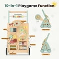 thumbnail image 4 of EDX Wooden Baby Walker, Adjustable Speed Montessori Learning Toy with Activity Center, Silent Rubber Wheels for Babies 12 Months, Wood, 4 of 6