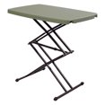 thumbnail image 1 of Sunnydaze Indoor/Outdoor Rectangular Patio Table with Adjustable Legs and Plastic Top - 29.5" - Gray, 1 of 10