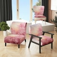 thumbnail image 1 of Designart "Horizon in Pink" Pink Abstract Landscape Upholstered Accent Chair - Modern Arm Chair For Living Room, 1 of 7