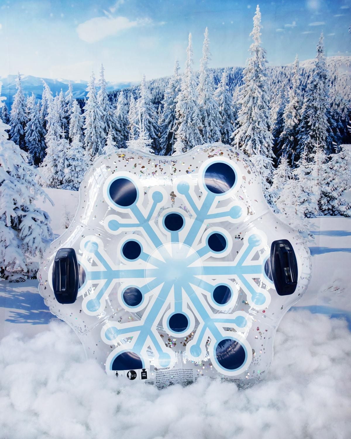 Packed Party tube gonflable flocon de neige avec confettis holographiques, 39 po