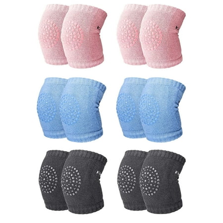 

QIIBURR Kids Elbow Pads and Knee Pads 6Pairs Kids Baby Safety Sport Crawling Elbow Cushion Knee Pads Protective Gear