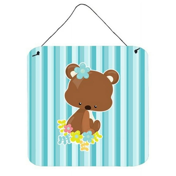 Bear with Flowers Wall or Door Hanging Prints