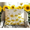 thumbnail image 2 of 18x18 Spring Summer Decorations for Home,Small Yellow Pillow Decorative Throw Pilow Covers for Couch,Daisy Bee Farmhouse Outdoor Cushion Case for Sofa Mustard Square Throw Pillow, 2 of 6