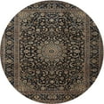 thumbnail image 1 of Ahgly Company Machine Washable Indoor Round Traditional Dark Almond Brown Area Rugs, 3' Round, 1 of 7