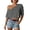 e-649GY23032, variant on FUYUDY Women Tshirts Summer Off Shoulder T-Shirt For Fashion Solid Color Round Neck Casual Tee Tops Blouse Comfort Female Dailywear