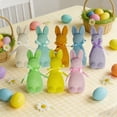 thumbnail image 2 of 1/2PCS Glitter Flocked Foam Rabbit Figurines, Easter Rabbit Statue with Bow Tie, Flocked Foam Rabbit Figurines,for Easter Spring Signs Centerpieces for Farmhouse Home Decor, 2 of 7