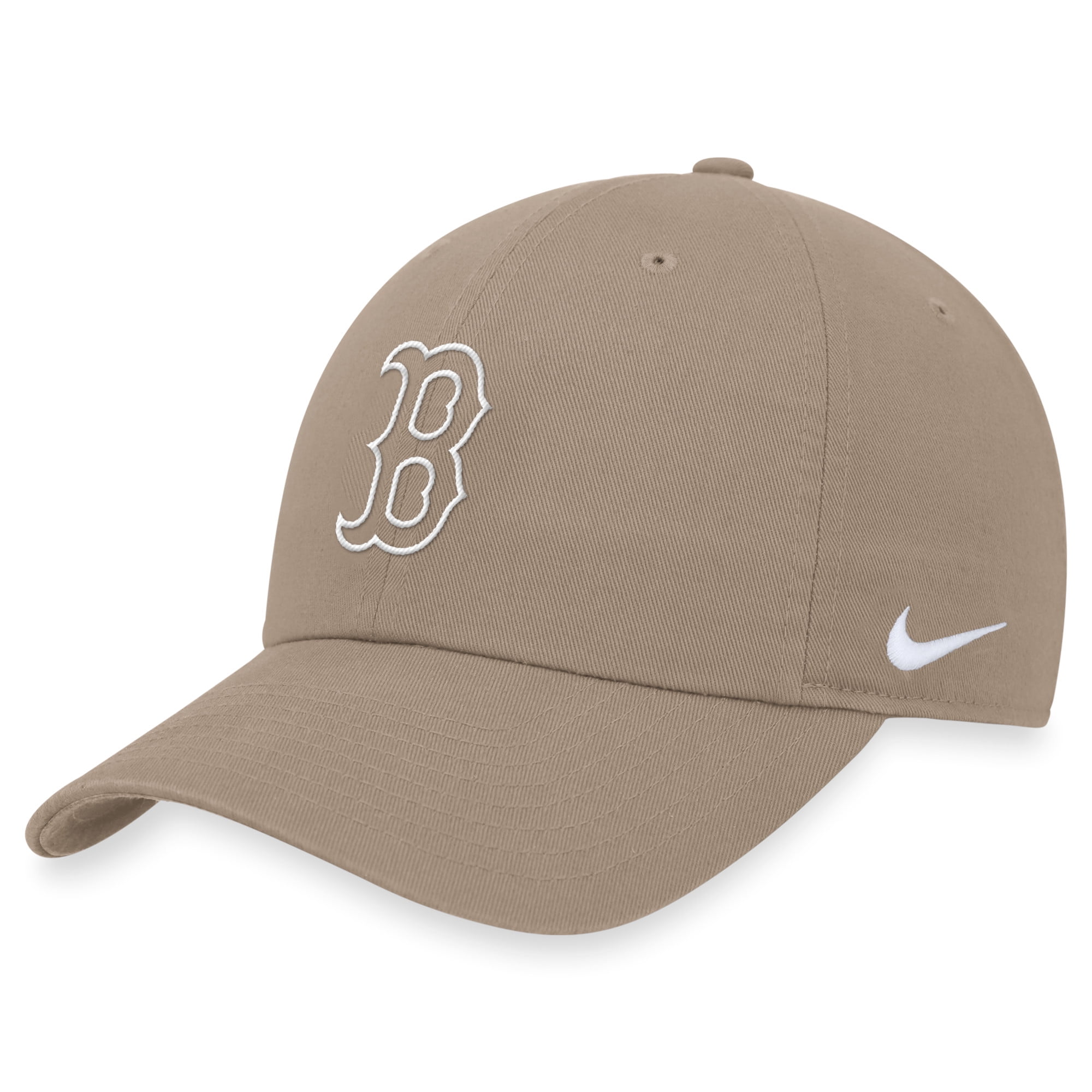Men s 47 White Boston Red Sox Logo Clean Up Adjustable Hat OSFA Walmart
