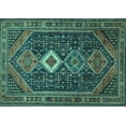 thumbnail image 1 of Ahgly Company Indoor Rectangle Persian Turquoise Blue Traditional Area Rugs, 8' x 12', 1 of 4