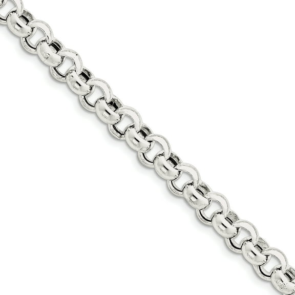 Primal Silver Sterling Silver 9.5mm Rolo Bracelet