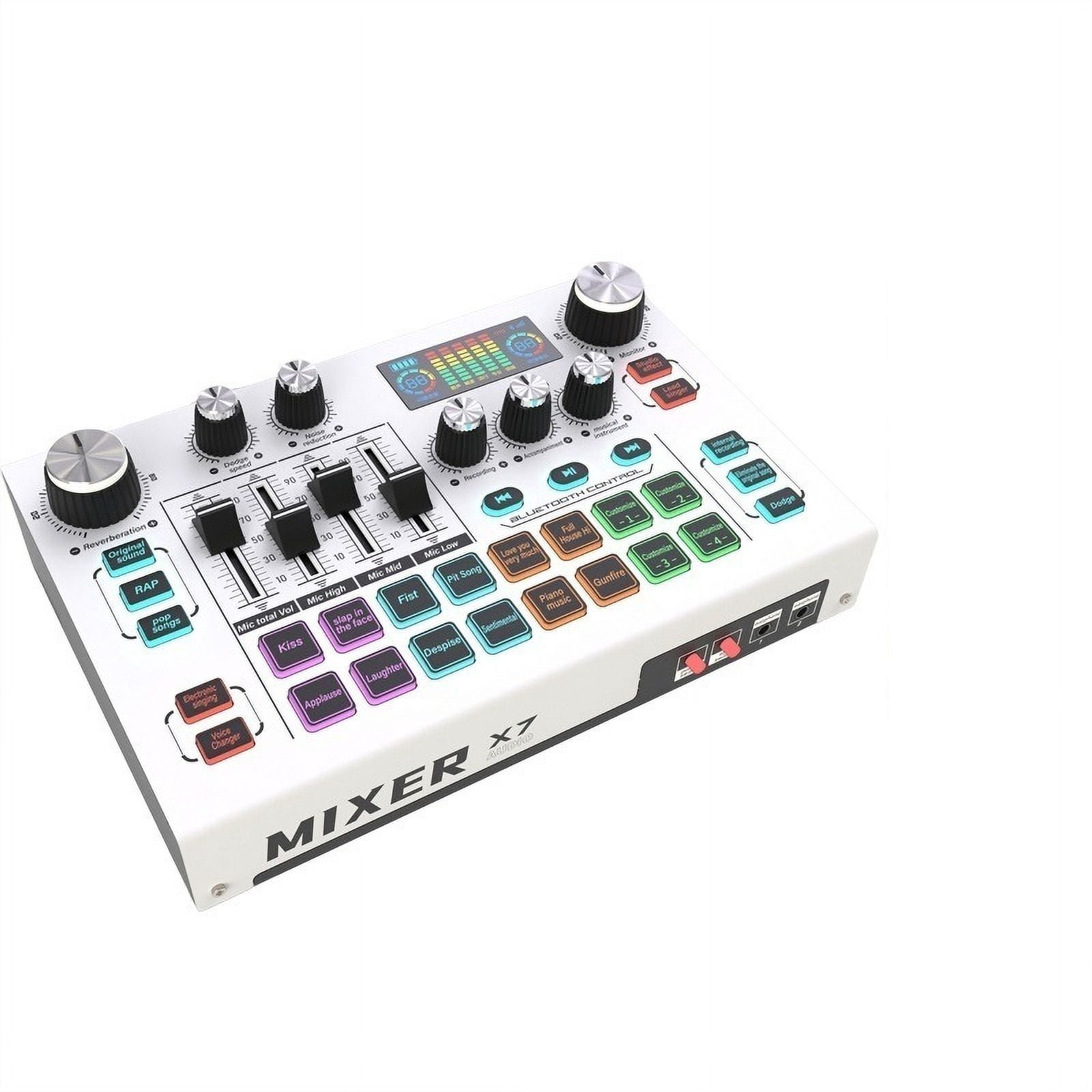 X7 Voice Changer Microphone Sound Card DJ Mixer Effects