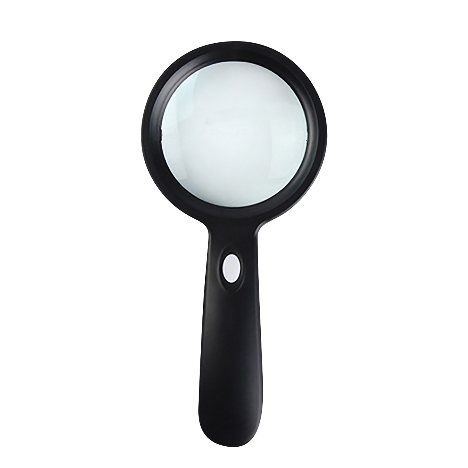 60mm Handheld Magnifying Glass - 5X Magnification, Black Frame, Low Vision Reading Aid