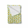thumbnail image 2 of Clove Soft Flannel Fleece Throw Blanket, Doodle of Carnation Flowers and Buds in Yellow Tones with Leaves, Cozy Plush for Indoor and Outdoor Use, 50" x 70", Yellow Jade Green White, by Ambesonne, 2 of 6