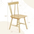 thumbnail image 4 of Giantex Set of 2 Windsor Chairs w/ Solid Rubber Wood Frame, Windsor Style Armless Chairs, Natural, 4 of 7