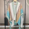 thumbnail image 1 of LOVZFMLL Cardigans Cardigan pour Femmes Mode Femmes Hiver Bouton Uni Capes Tricotées Manteau, 1 of 3