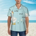thumbnail image 2 of Daiia funny goose Print Hawaiian Shirt for Men Gentle Cotton Regular Short Sleeve Casual,XX-Large, 2 of 7