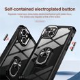 thumbnail image 4 of Jiahe Cover for iPhone 11 Pro, Slim Lightweight Metal Ring Holder Stand,Shockproof with 360°Ring Holder Kickstand Soft TPU Bumper Plating Button Hard PC Case Cover, black, 4 of 8