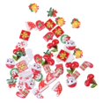 thumbnail image 3 of 10 Piezas Pendiente de Mezclados Sunnimix 50 Piezas Resina Cabochon Flatback de Navidad Encantos de Navidad, 3 of 8