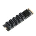 thumbnail image 3 of Domqga Convertir Carte Adaptateur M.2 NGFF Bkey à 5 Ports 6Gbps Carte d'Extension de Fonctionnement Stable, Carte d'Extension, Carte Adaptateur de Conversion, 3 of 8