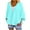 Light Blue, variant on Plus Size Cardigan for Women Cotton Linen Long Sleeve Loose One-Button Coat Lightweight Casual Stylish Solid Color Tops
