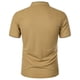 thumbnail image 4 of Camisas de Golf de los Hombres de Color Sólido 3 Botones Se Levantan Cuello, Manga Corta de Poliéster Transpirable para Oficina, Gimnasio Y Desgaste Callejero, 4 of 4