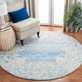 thumbnail image 2 of SAFAVIEH Glamour Stanice Floral Wool Area Rug, Blue/Ivory, 6' x 6' Round, 2 of 7