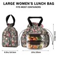 thumbnail image 5 of Pioneer Flower Floral Print Pattern Drawstring Lunch Bag Women - Drawstring Lunch Bag Insulated for Work Office - Stain-Resistant Large Lunchbags for Women with Multi-Pockets, 5 of 6