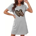 thumbnail image 2 of Chemise de Nuit Courte pour Femmes, Robe de Nuit Grande Taille avec Imprimé Poitrine, Chemise de Nuit à Manches Courtes Coupe Ample, Pyjama Décontracté à Col Rond pour Dormir et Se Détendre, 2 of 6