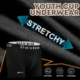 thumbnail image 3 of Davion Youth Boys Baseball Cup Underwear with Soft Protective Athletic Cup Compression Shorts for Baseball,Football, Lacrosse(Black-S), 3 of 6
