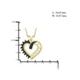 thumbnail image 4 of JewelersClub Black Diamond Accent 14K Gold Over Silver Mother Heart Pendant, 18", 4 of 4