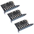 thumbnail image 1 of Adaptador PCI Express USB 3.0 (3 unidades) PCI E a 7 puertos USB 3.0 Tarjeta adaptadora de expansión USB 3 PCIe PCI-E X1 Controlador (VIA), 1 of 5