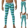 thumbnail image 2 of ZVNAΖH Men's Thermal Underwear Bottoms, Striped Leggings for Men, U-Shaped Design Breathable Tights, Holiday Clearance Sale, Sizes M-XXL, 2 of 5