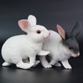 thumbnail image 4 of Jinsinto Realistic Rabbit Lifelike Ornament Resin Model Statues white, 4 of 5