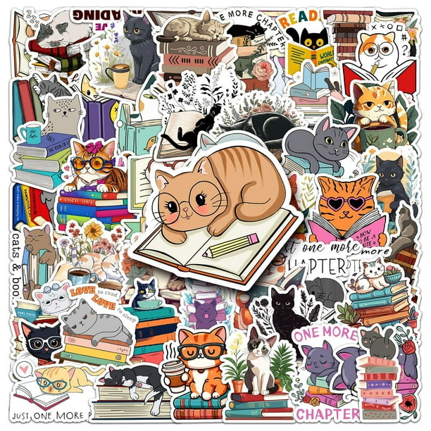 Paquete de pegatinas con citas de lectura, 50 unidades, para motivar a los amantes de los libros