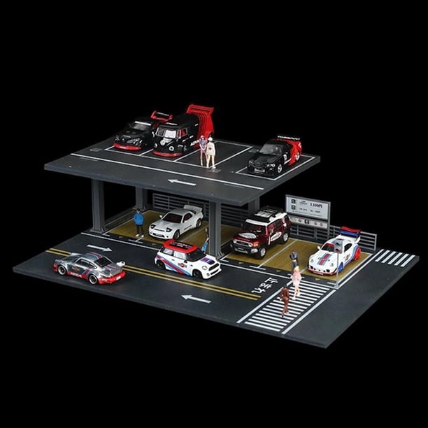 Vitrina organizadora para exhibición de coches a escala 1/64, caja de almacenamiento, accesorio fotográfico, adorno decorativo multiusos, diorama para Altura 85 cm