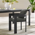 thumbnail image 2 of Dining Side Chair, Dark Gray, Aluminum, Outdoor Patio Balcony Cafe Bistro Garden Hospitality Restaurant, Modern Contemporary, HB37491, 2 of 9