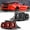 Black Housing/Clear Lens, variant on Full Led Tail Lights Assembly for 2010-2014 Ford Mustang, Led Mustang Tail lights Replacement w/ Led Red Sequential Turn Signals,DRL, Led Reverse Lights Red Lens