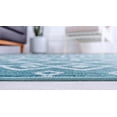 thumbnail image 6 of Unique Loom Mamounia Moroccan Trellis Rug Turquoise/Ivory 2' 2" x 3' 1" Rectangle Geometric Tribal Perfect For Living Room Bed Room Dining Room Office, 6 of 8