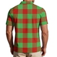 thumbnail image 5 of Homeyce Golf Polo Shirts for Men Collared Short Sleeve Shirts Button Down Work Fashion Casual Classic Polo Sweater Plaid Tee Shirt,Green L, 5 of 5