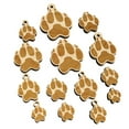 thumbnail image 1 of Wolf Coyote Paw Print Wood Mini Charms Shapes DIY Craft Jewelry - With Hole - 30mm (6pcs), 1 of 7