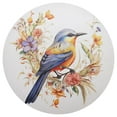 thumbnail image 3 of Ryvnso Bird on Floral Branch Round Plate Mats Dining Table Placemat Set of 4 for Holiday Decoration, 3 of 7
