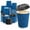 Navy, variant on 90 Pack - 8 oz Disposable Coffee Cups with Lids and Straws,To go Coffee Cups,Insulated Corrugated Paper Cups,Kraft Ripple Wall Cups for Hot Beverage or Cold Drinks -Champagne