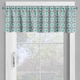 thumbnail image 4 of Ambesonne Ethnic Valance & Curtain, Mosaic Mandala Oriental Folk, 55"x36", Turquoise Coral and Dark Grey, 4 of 7