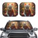 thumbnail image 2 of Fotbe Sunshine Flower Meditating Cat Juego de 2 Piezas de Parasoles para Parabrisas | Bloqueador Solar para Auto | Accesorios Plegables para Protección Solar Interior-Medium, 2 of 6
