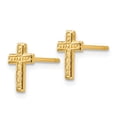 thumbnail image 2 of Primal Gold 14K Yellow Gold Cross Post Earrings, 2 of 4
