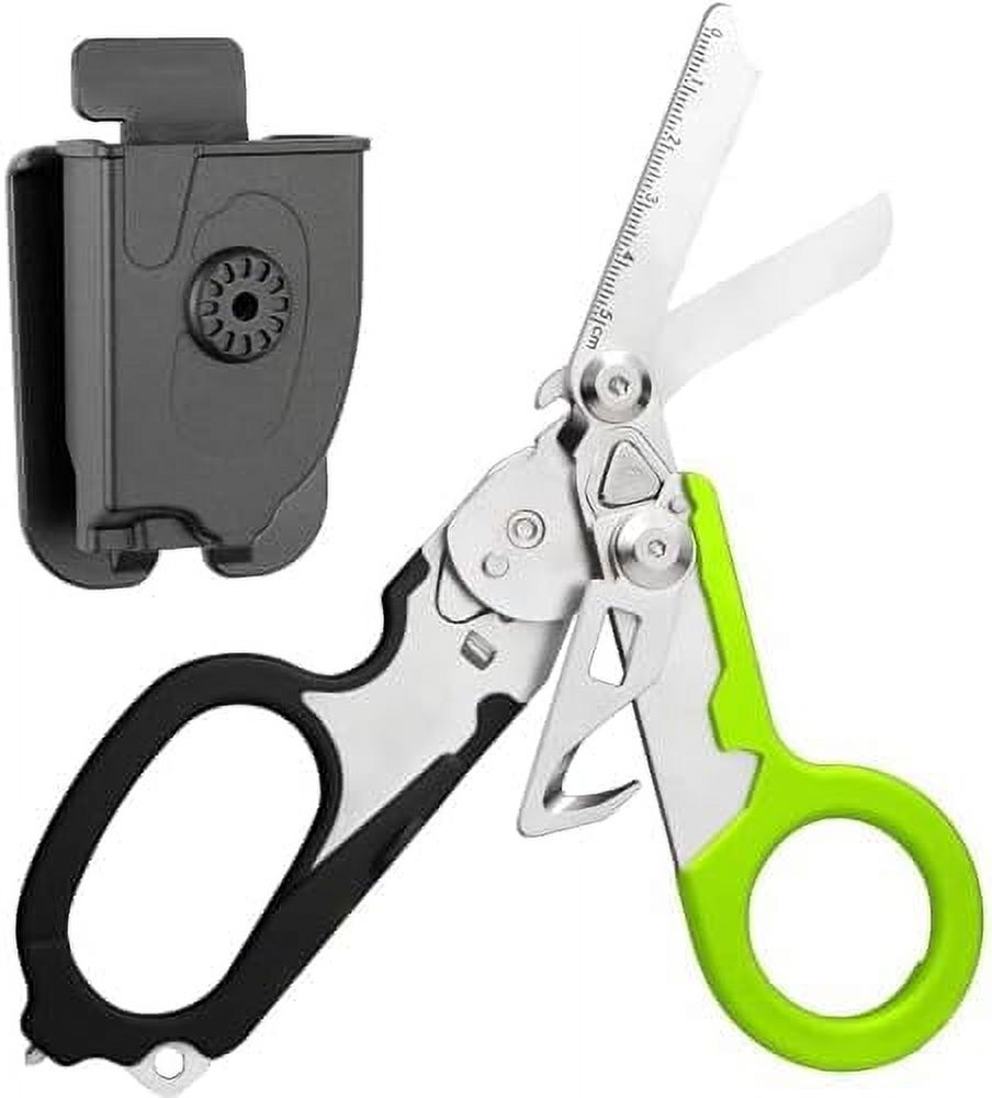 Trauma Shears,6 in-1 Emergency Response Shears with Protective Sheath,Medical Scissors Trauma Scissors for Outdoor Camping Rescue
